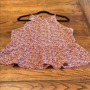 Monteau Los Angeles Floral Festival Swing Tank Top XL Boho